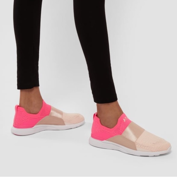 APL Shoes - APL Pink Color Block TechLoom Bliss Lightweight Slip On Low Top Sneakers EUC 10